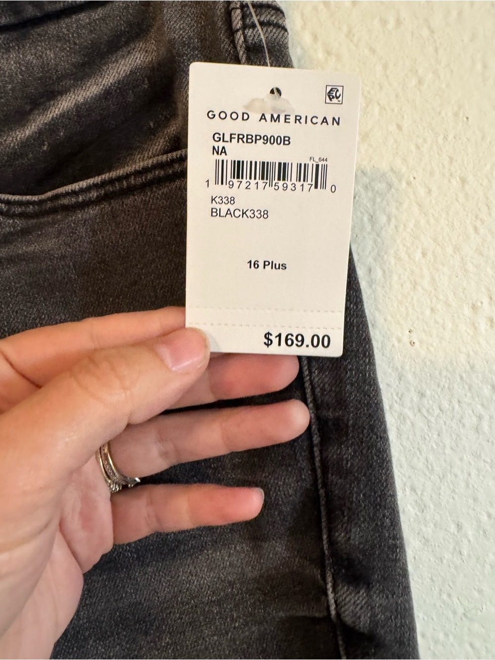 Good American Good legs Washed Gray Flare Jeans - Picture 6 of 7